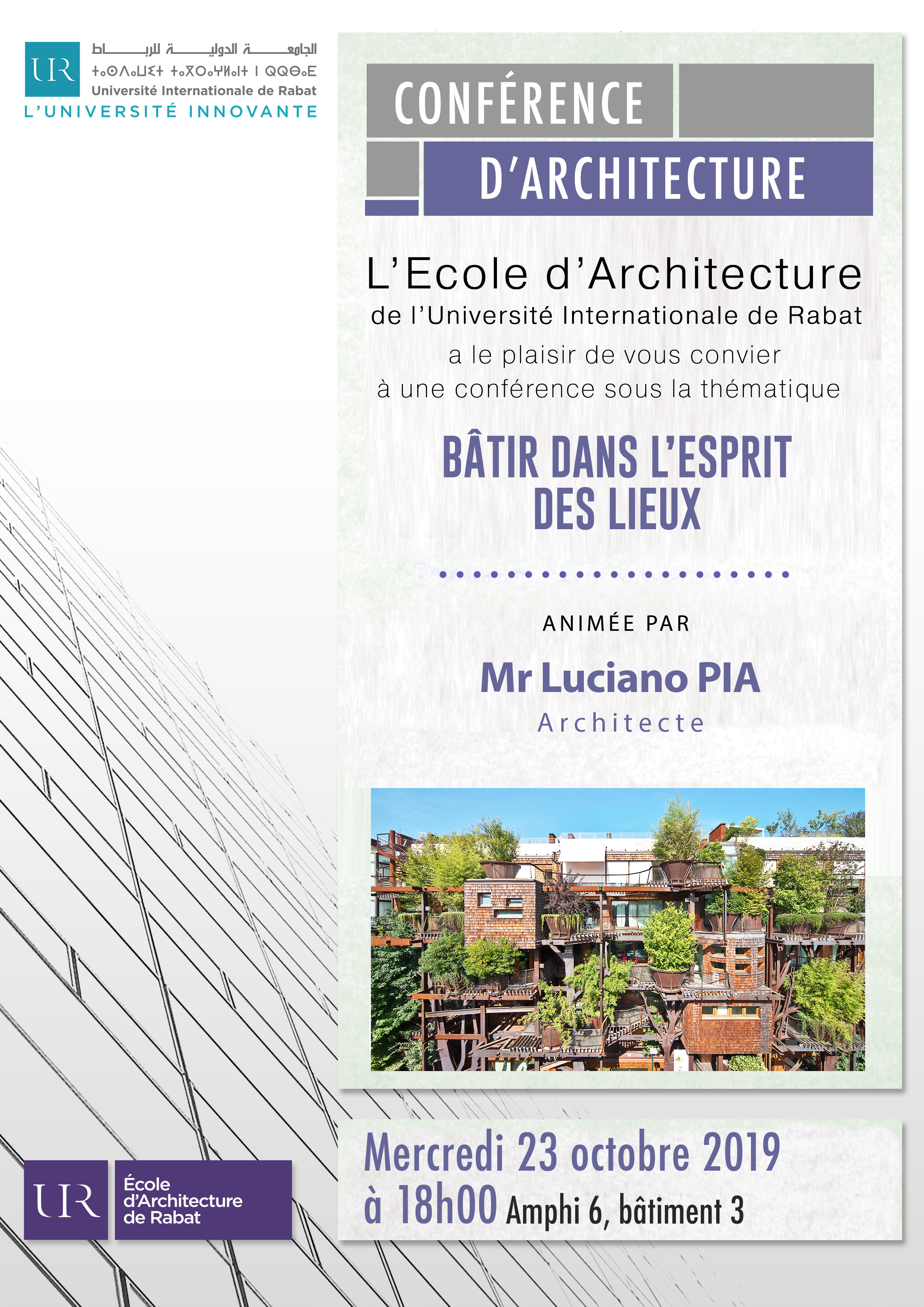 conférence sous la thématique « Bâtir dans l’esprit des lieux »