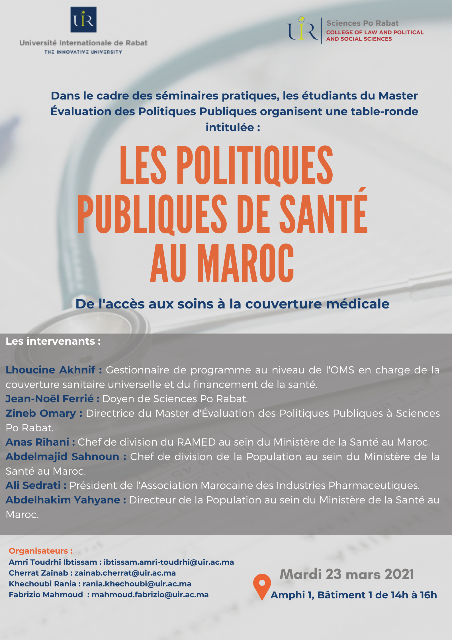 Les Politiques Publiques de Santé au Maroc