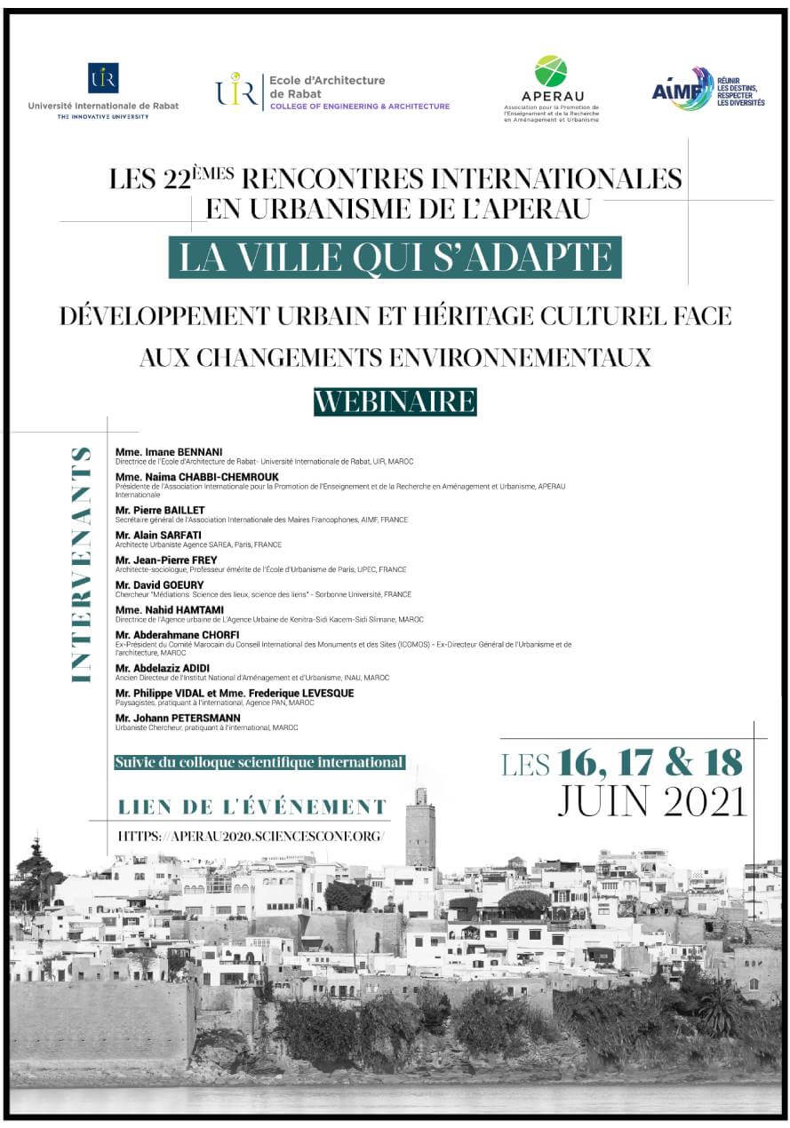 Colloque scientifique « La ville qui s'adapte" développement urbain et héritage culture