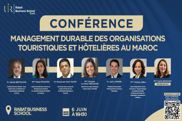 Conférence sous le thème « Management durable des organisations touristiques et hôtelières au Maroc »