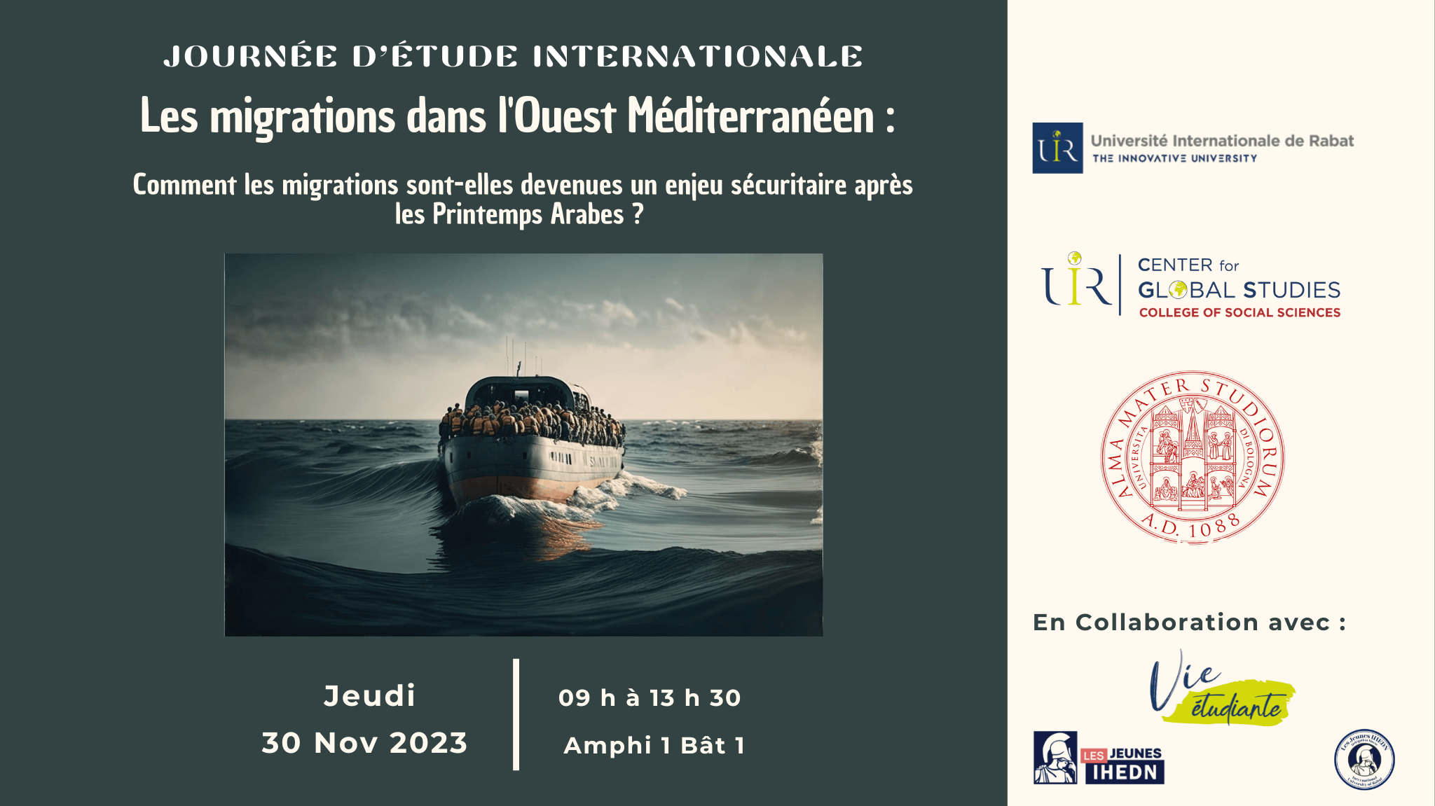 Journée d’étude sur le thème « Les migrations dans l'Ouest Méditerranéen »