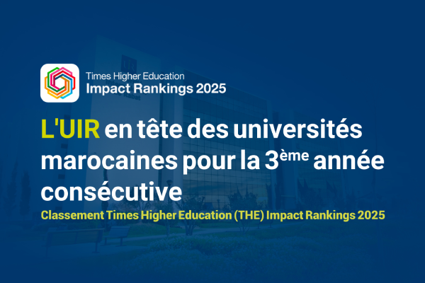 L'UIR en tête des universités marocaines pour la troisième année consécutive
